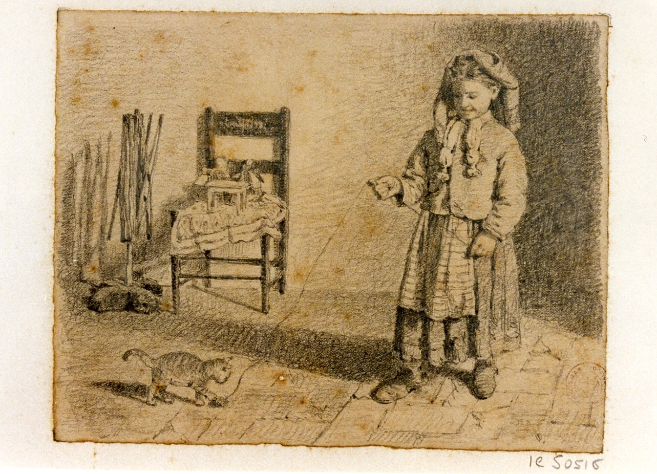Francesco Paolo Michetti - bambina, Certosa di san Martino, Napoli